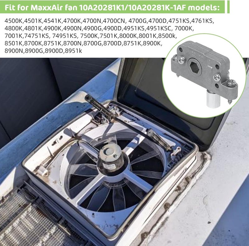 CLLOMAGY 10A20281K1 for MaxxAir Vent Fan Parts,10A20281K1-1AF Roof Vent Lid Lift Gear Operator Mechanism for MaxxAir,Replacement Operator Mechanism for MaxxFan Plus or Deluxe 10A20281K1/10A20281K-1AF - Image 4